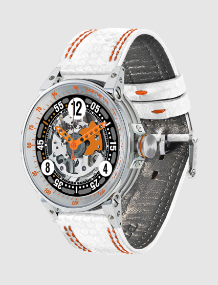 Review High Quality B.R.M Replica Watches For Sale BRM Racing V6-44 Skeleton Orange Tachymeter